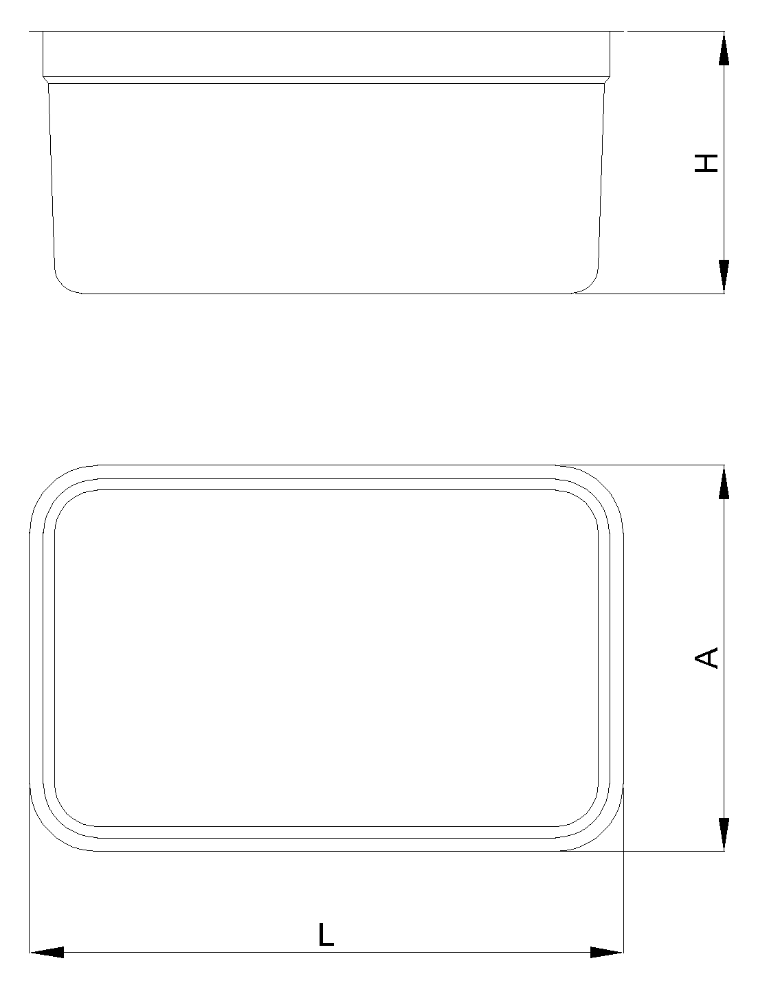 Esquema Depósito Rectangular DR