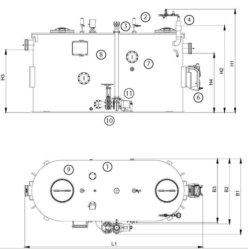 Esquema tecnico Lipujet P OAP XL