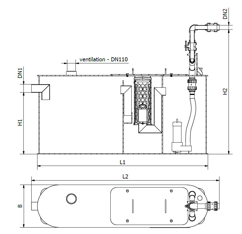 Esquema tecnico generico Oleolift P