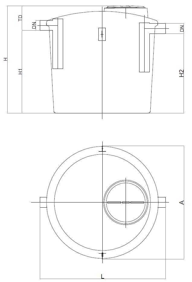 Esquema tecnico generico SG cilindrico