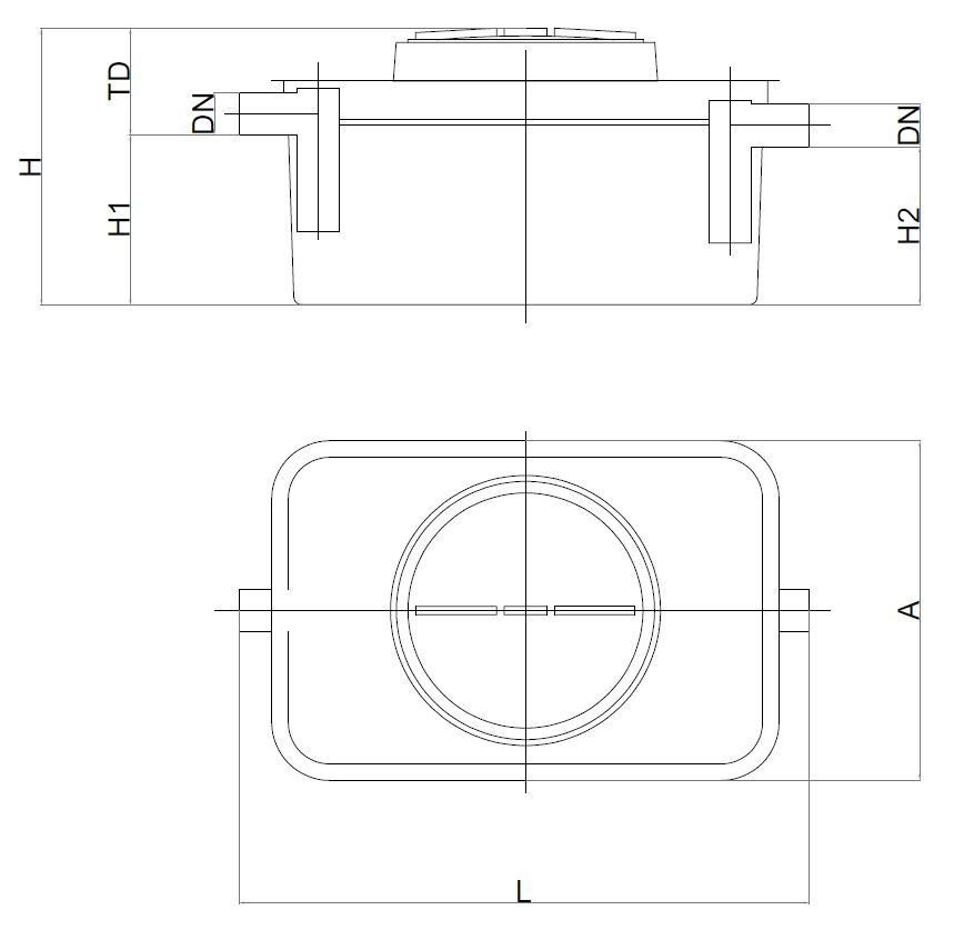 Esquema tecnico generico SG rectangular