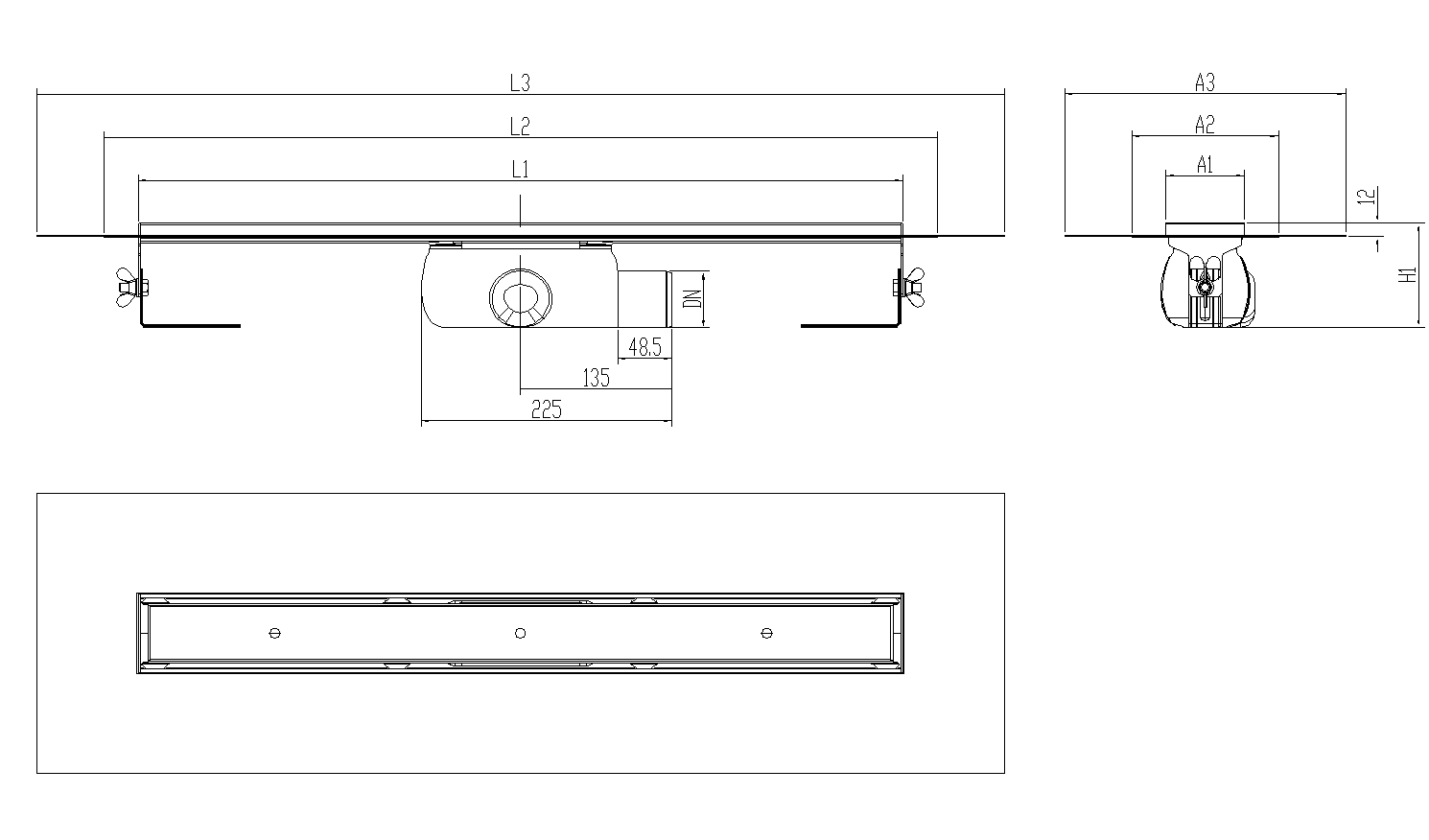 SHOWERDRAIN-C 2.0 C_ALAS SHL DN50 H92 C_RJ TILE C_TELA