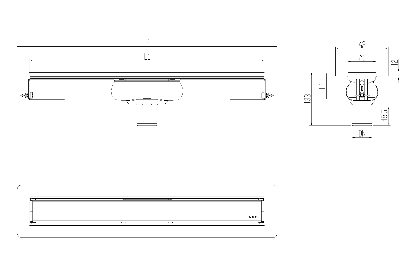 SHOWERDRAIN-C 2.0 C_ALAS SV DN50 H69 C_RJ MASSIVE S_TELA
