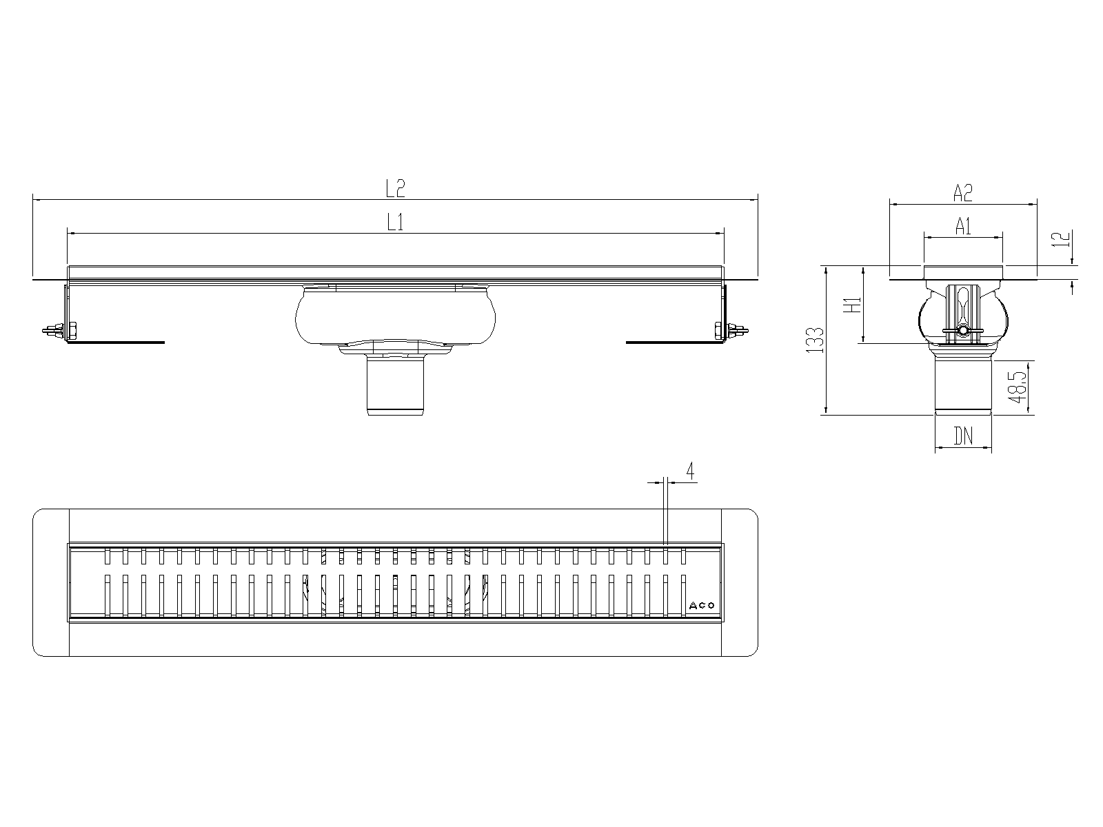 SHOWERDRAIN-C 2.0 C_ALAS SV DN50 H69 C_RJ PIANO S_TELA