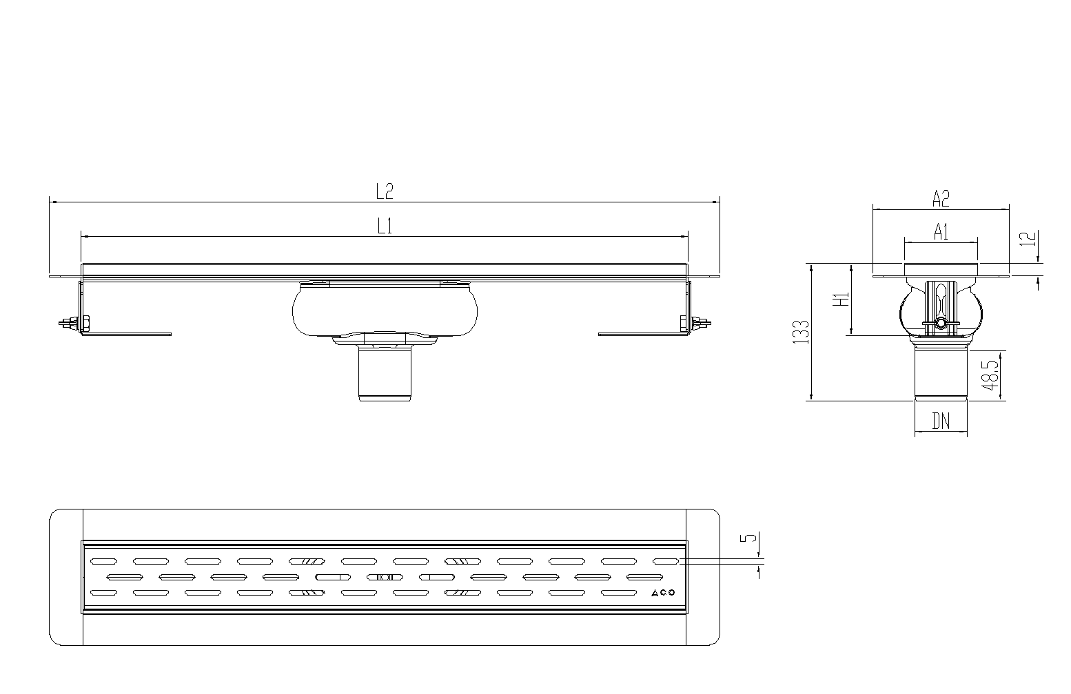 SHOWERDRAIN-C 2.0 C_ALAS SV DN50 H69 C_RJ SLOT S_TELA