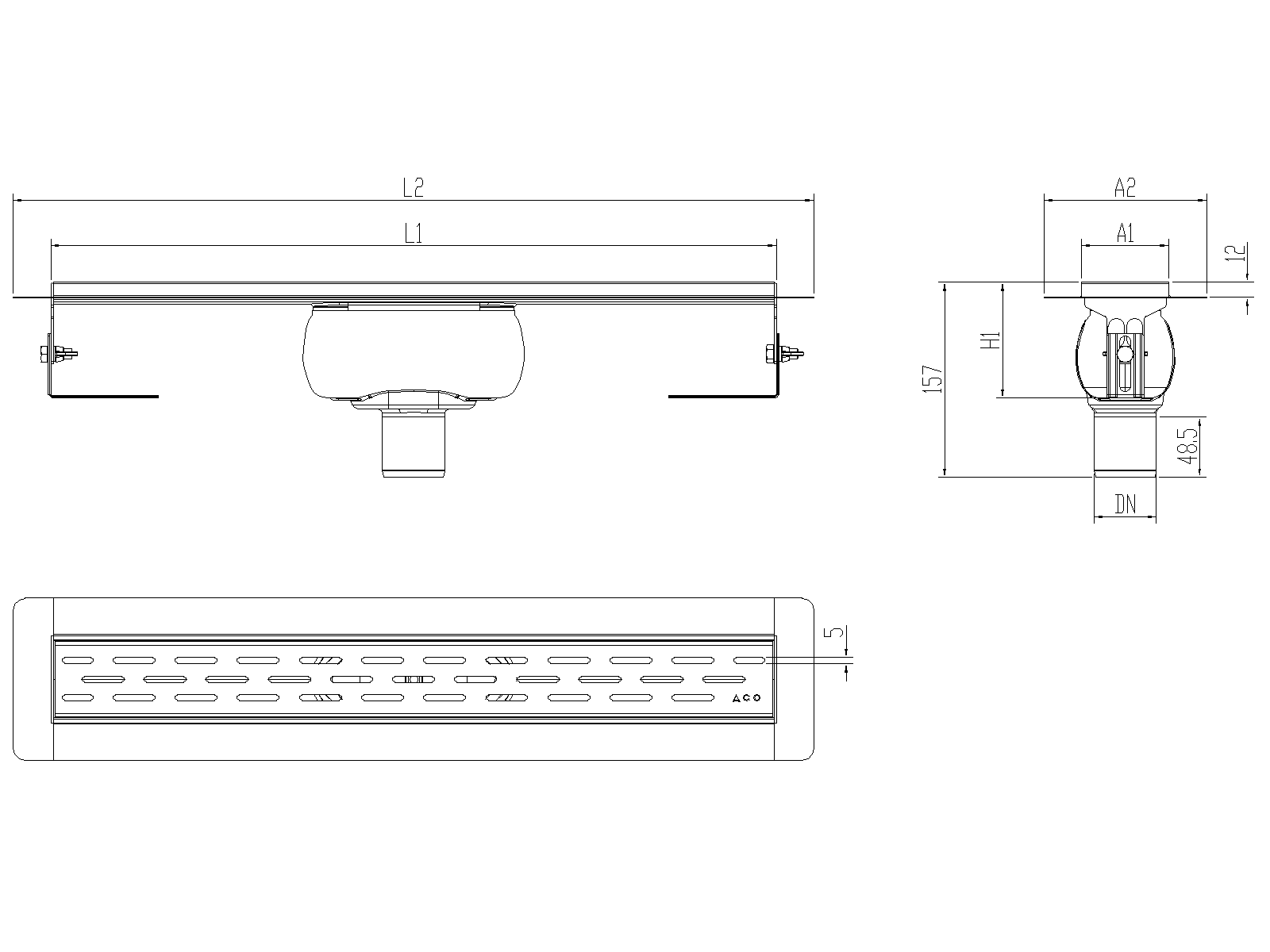 SHOWERDRAIN-C 2.0 C_ALAS SV DN50 H92 C_RJ SLOT S_TELA