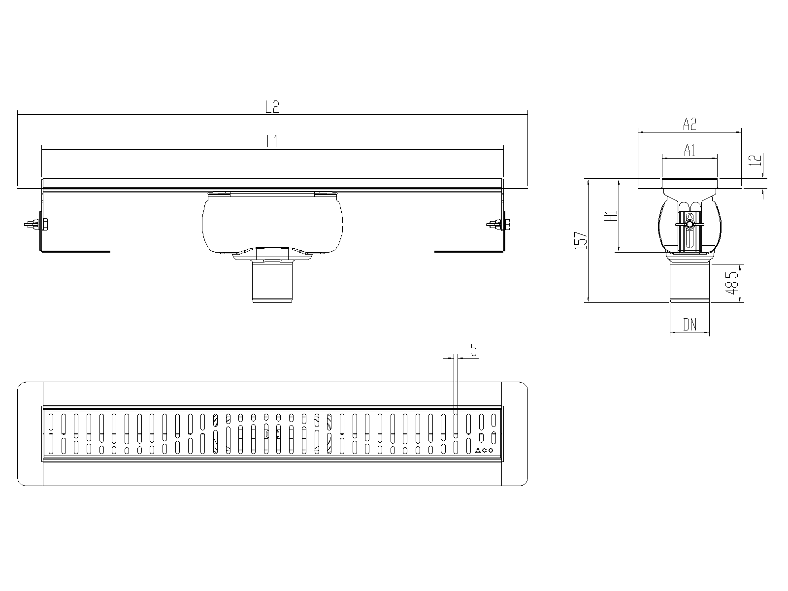 SHOWERDRAIN-C 2.0 C_ALAS SV DN50 H92 C_RJ WAVE S_TELA