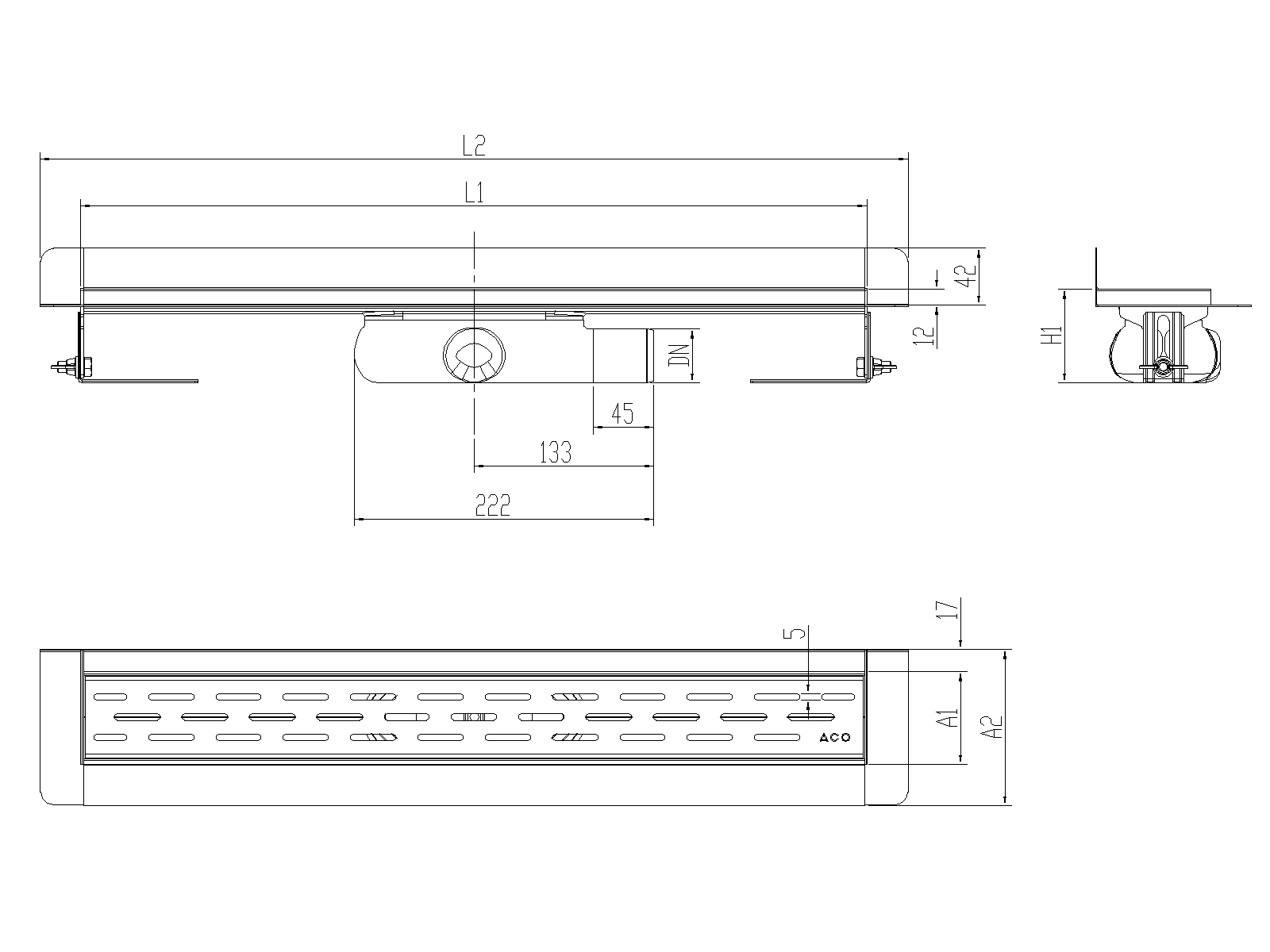 SHOWERDRAIN-C 2.0 C_MARCO TRAS SHLD DN50 H69 C_RJ SLOT S_TELA