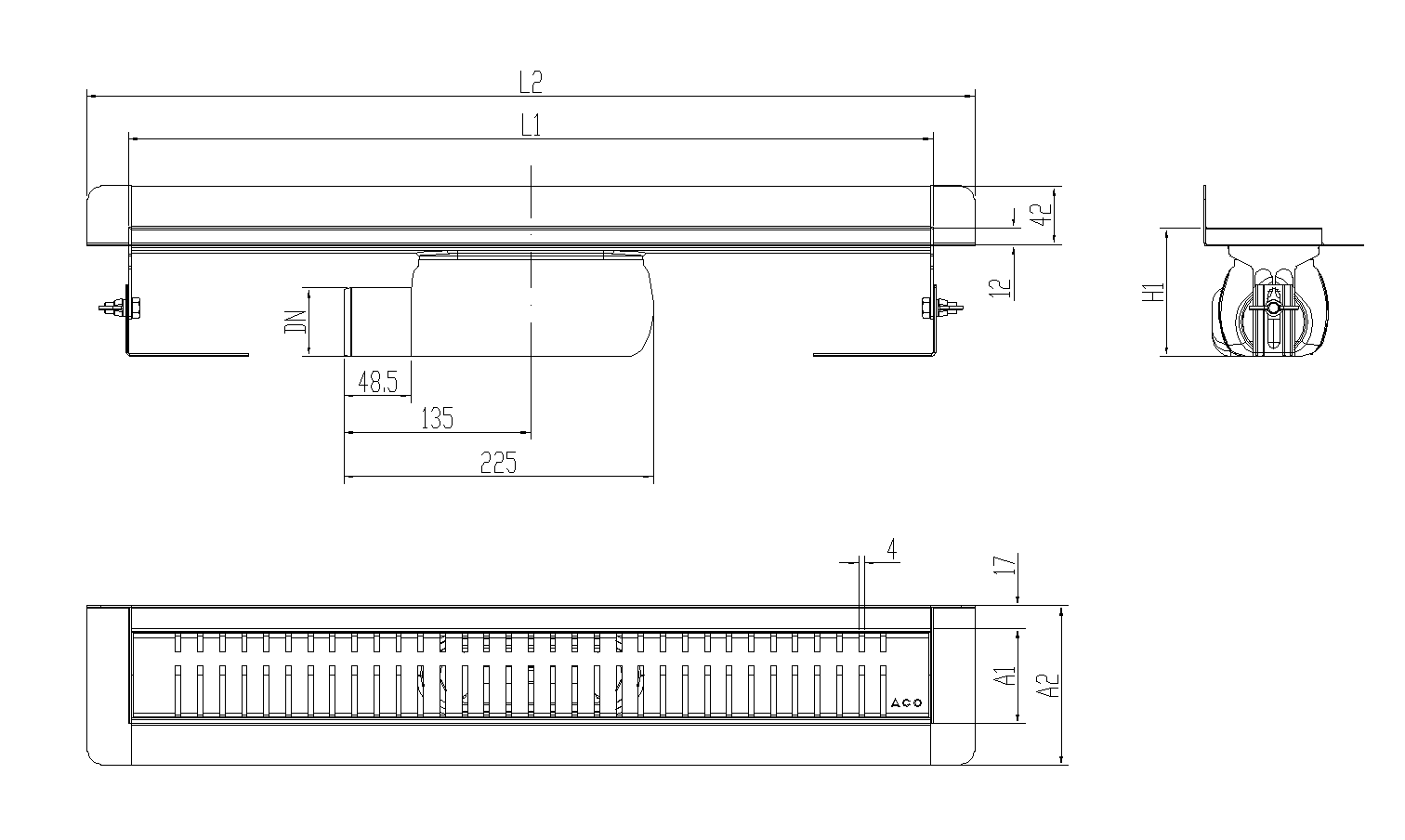 SHOWERDRAIN-C 2.0 C_MARCO TRAS SHLI DN50 H92 C_RJ PIANO S_TELA
