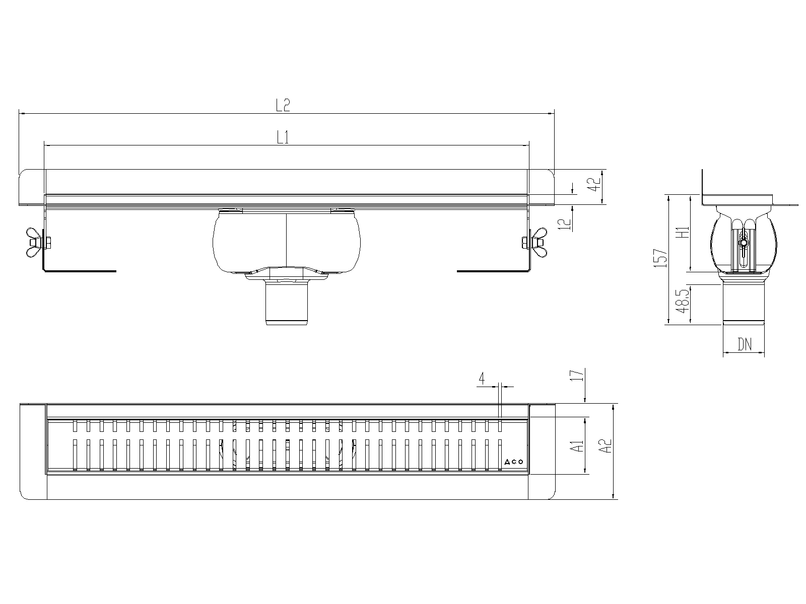 SHOWERDRAIN-C 2.0 C_MARCO TRAS SV DN50 H92 C_RJ PIANO S_TELA