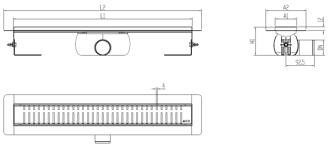 SHOWERDRAIN 2.0 C_ALAS SH H92 C_RJ PIANO S_TELA