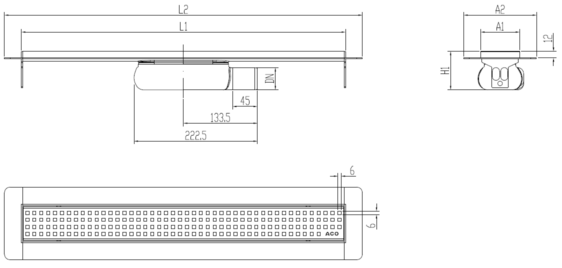 SHOWERDRAIN 2.0 C_ALAS SH LAT H69 C_RJ SQUARE S_TELA