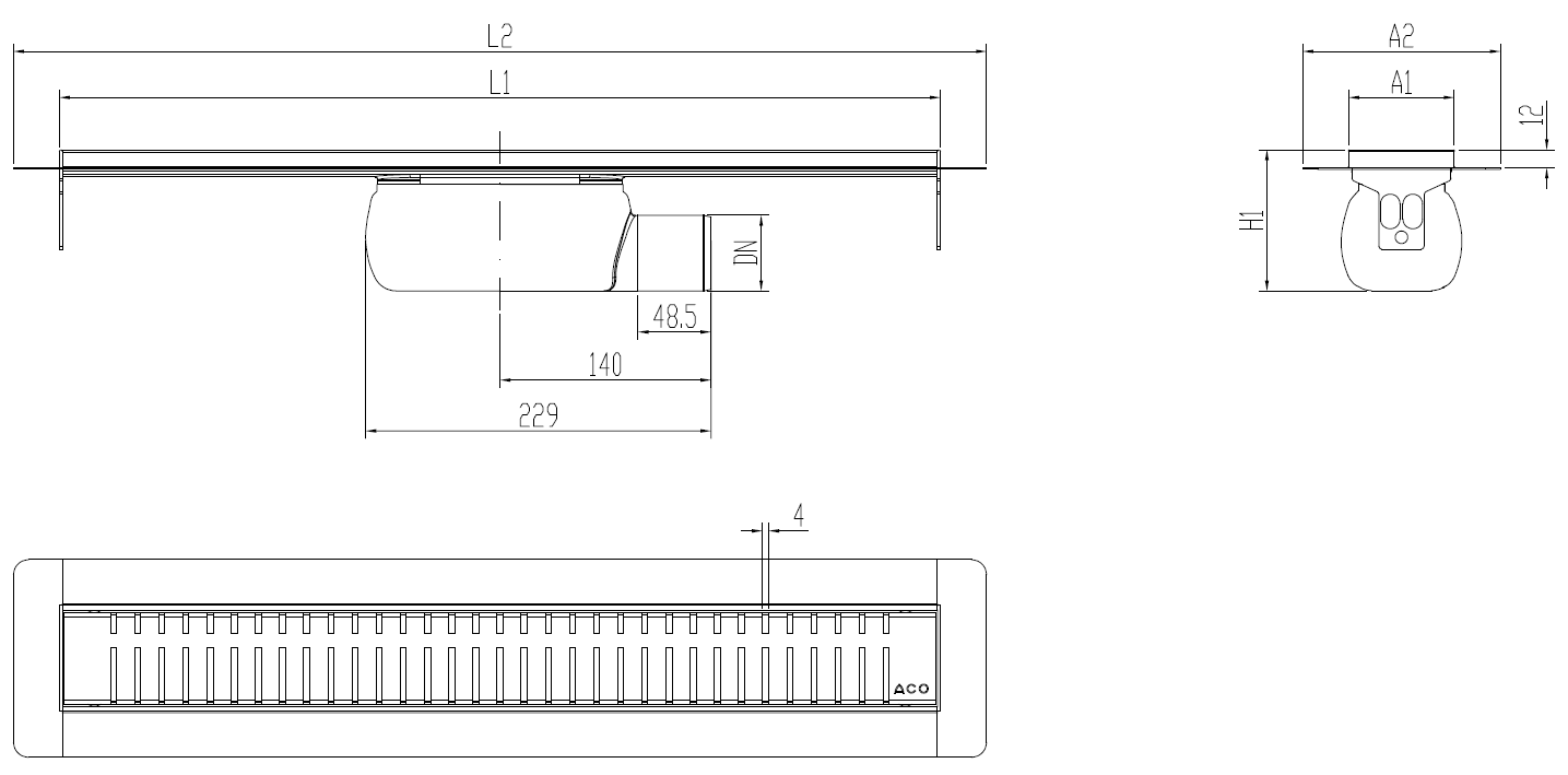 SHOWERDRAIN 2.0 C_ALAS SH LAT H92 C_RJ PIANO S_TELA