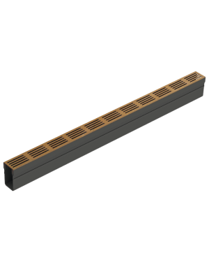 CNL ACO SLIMLINE GARDEN L1000MM C/RJ A15 ANTIT CORTEN