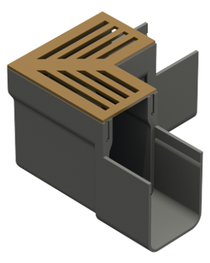 ESQUINA P/SLIMLINE GARDEN 160MM H106 A15 C/RJ ANTIT CORTEN