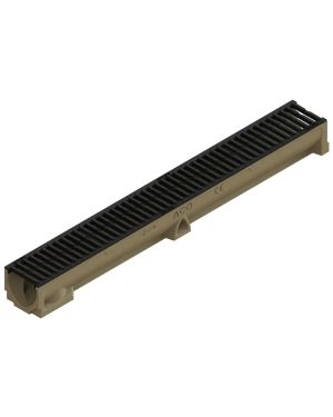 CHANNEL SELF 100 H95 WITH SLOTTED GRATING B125 CAST IRON W/LOCK CLIP