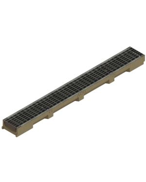 CHANNEL SELF 100 H55 WITH MESH GRATING B125 GALVANISED W/LOCK CLIP