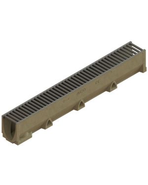 CHANNEL SELF 100 H145 WITH SLOTTED GRATING A15 STAINLESS STEEL AISI 304 W/LOCK CLIP