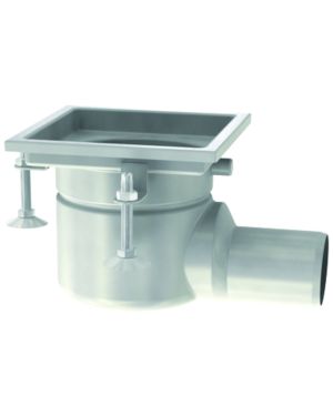 GULLY SIF AISI316L EG FIXED 200X200MM NBR S/H DN75 Ø157 W/BASKET