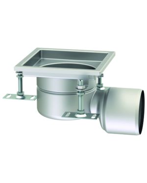 GULLY SIF AISI316L EG FIXED 200X200MM NBR S/H DN110 Ø142 W/BASKET