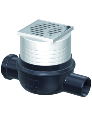 GULLY SIF EASYFLOW BA H/OUT DN50 W/GR RAN 100X100 W/FLANGE ABS + 1 EH DN50