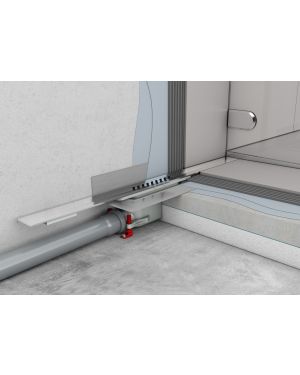 CNL SHOWER S+ AISI304 L800MM S/H DN30 H86-109 C/RJ STRIPES C/TELA