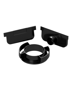 KIT EASYLINE NEGRO H50 TP CIEGA+TP SALIDA Ø32+SALIDA VERT. Ø110