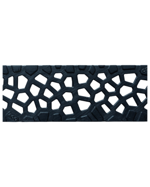 GRATE SELF 100 L500 B125 Fº VORONOÏ W/FIX CLIP BLACK