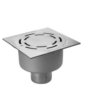 SUM SIF AISI304 SELECT 250X250MM CERÁMICO S/V DN110 C/RJ RANURADA