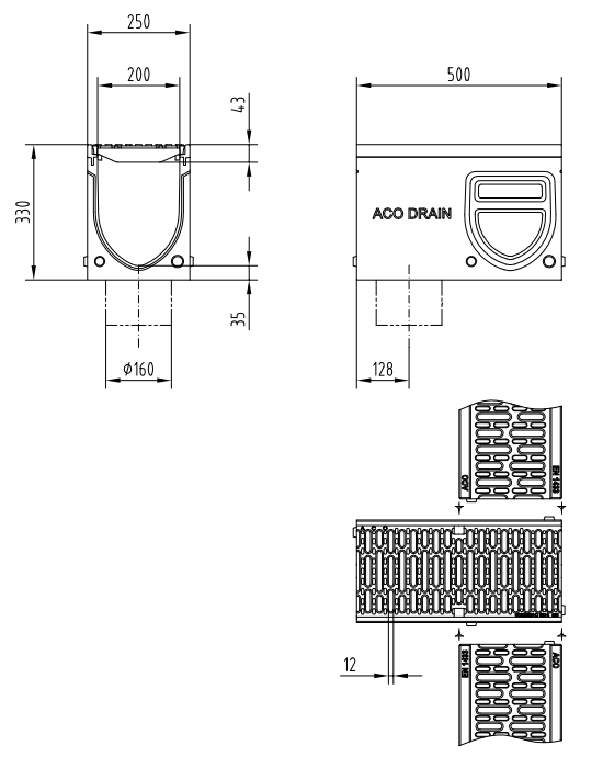 00010985_E Esquema Canal de Inspeção Monoblock PD200V 0.1 com Grelha Passarela D400