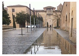 ACO en la plaza del Monasterio de Poblet