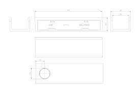 Esquema Canal Self300 con Pre-Marca DN160