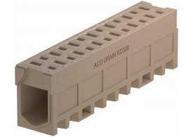 Render do canal MONOBLOCK RD300V 0.0 em betão polímerico com grelha integrada F900