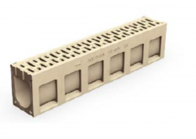 Render del canal MONOBLOCK PD150V 0.0 de hormigón polímero con reja integrada D400
