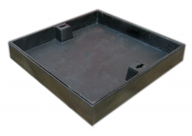Render de la tapa BASIC rellenable en fundición dúctil, de dimensiónes L500 A500 H90 clase de carga C250.