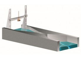 Render caudalímetro Parshall