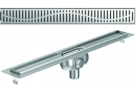 Render 3D canal Showerdrain -C 2.0 con alas S/V DN50 H:92-140mm con sifon de 50mm y reja WAVE sin tela CD000029 // CD000030 // CD000031 // CD000032 // CD000033 // CD000034 // CD000035