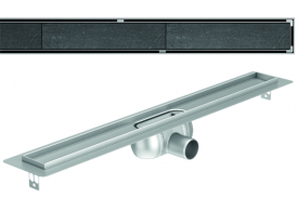 Render 3D canal Showerdrain -C 2.0 con alas S/H DN50 H:92-140mm con sifon de 50mm y reja RELLENABLE sin tela CD000337 // CD000338 // CD000339 // CD000340 // CD000341 // CD000342 // CD000343