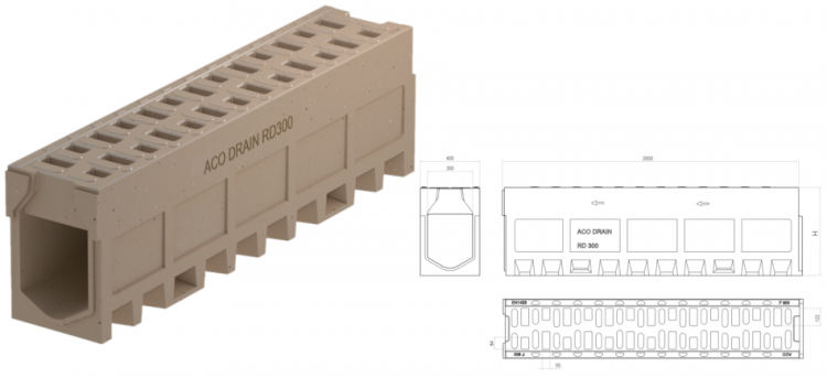 Canal MONOBLOCK RD300V